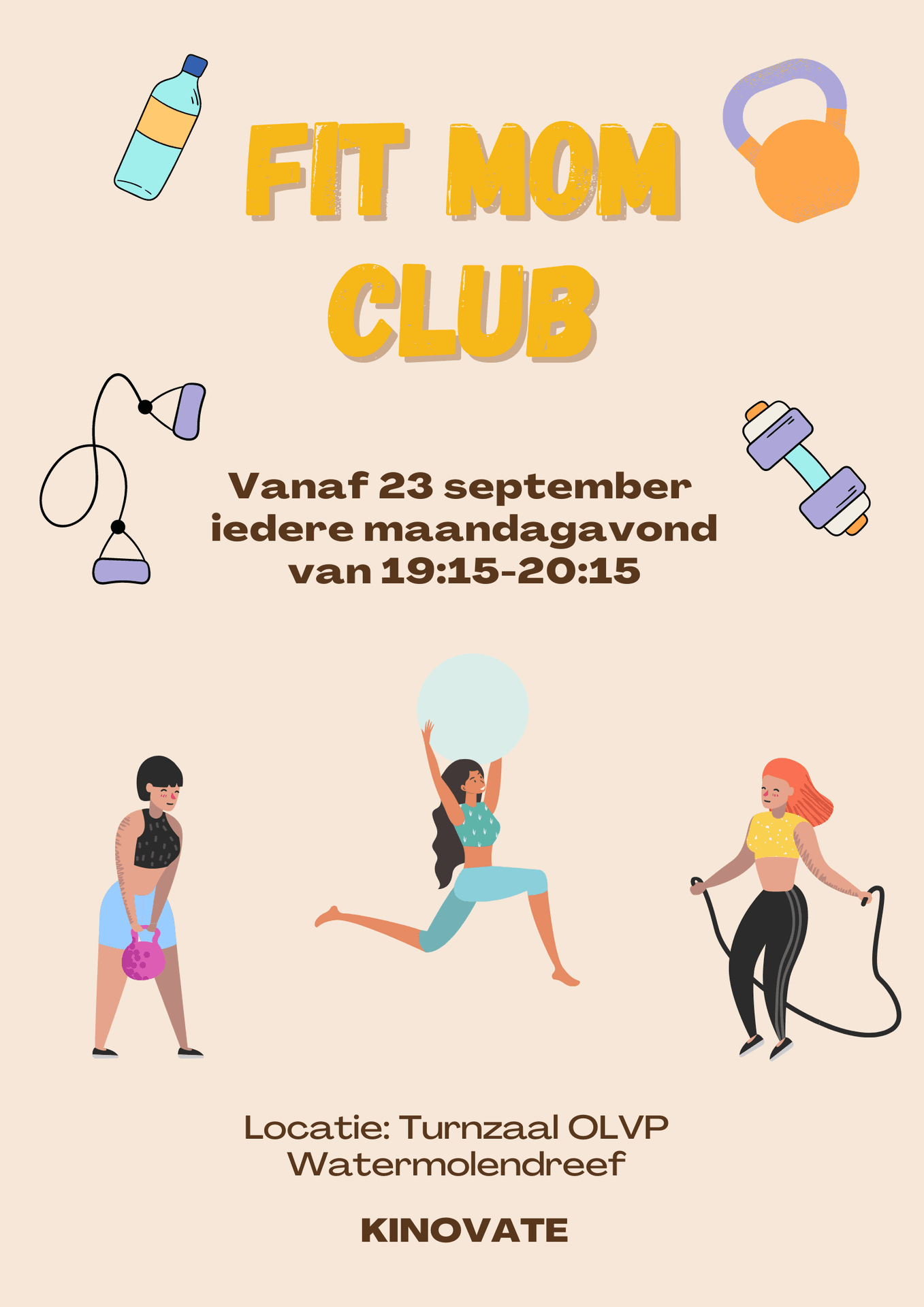 Affiche Fit Mom lessenreeks